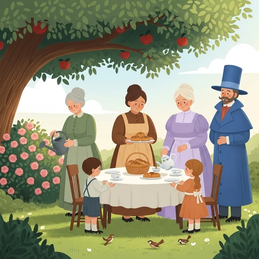 Aunt Green, Aunt Brown, and Aunt Lavender