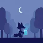 Moonlight Journey in the Forest