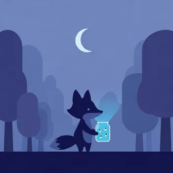 Moonlight Journey in the Forest