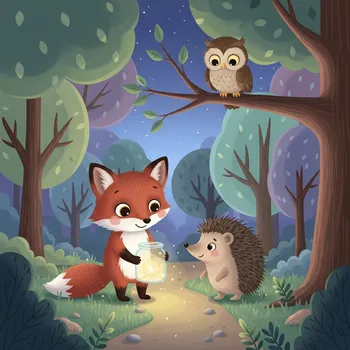 Moonlight Journey in the Forest