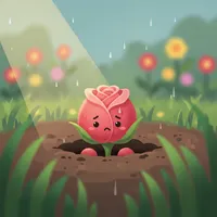 Die kleine rosa Rose