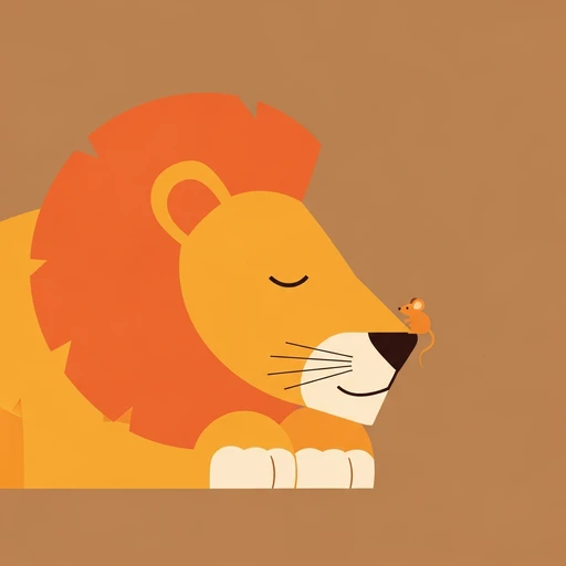 El león y el ratón