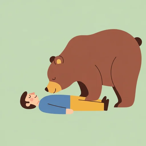 Dos viajeros y un oso