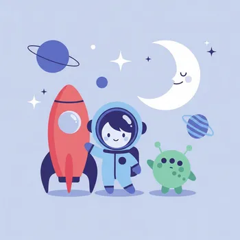 Luna ja Bobo sanovat hyvää yötä avaruudelle