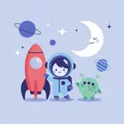 Luna i Bobo mówią dobranoc kosmosowi