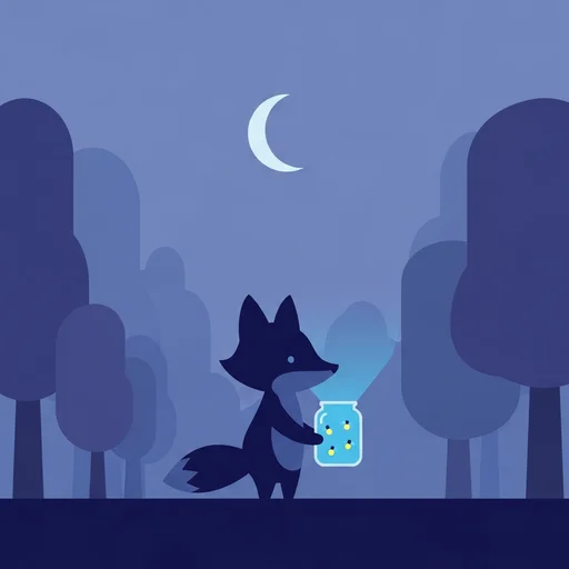 Księżycowa podróż w lesie